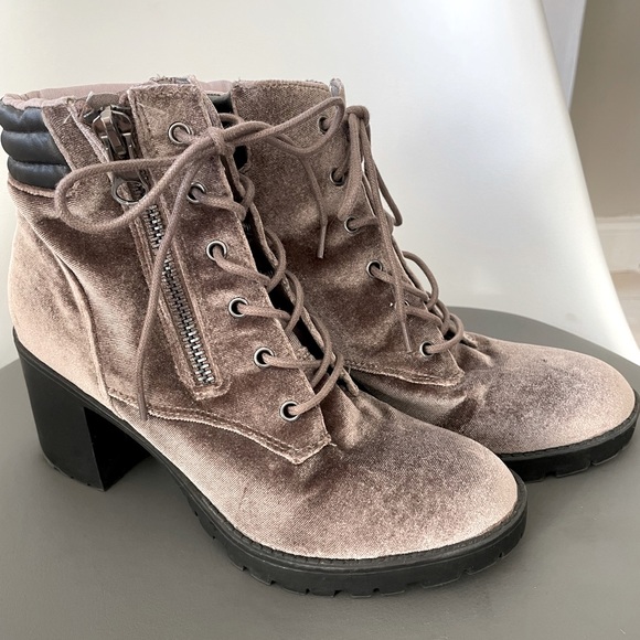 Madden Girl Shoes - Madden Girl velour combat boots